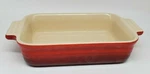 Creuset 7X5 Baking Dish Rectangle Red Stoneware Bakeware. Fixed Price $24.99.