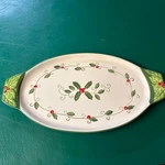 Temptations By Tara Cardinal Oval Serving Christmas Sandwich/cookie Tray Plate. Fixed Price $9.99.