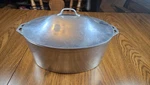 Range Queen Aluminum Roasting Pan With Lid. Fixed Price $30.00.