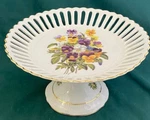 Cake Plate Pedestal Stand - Olde World Collection 9 3/4" X 5 3/8" Tall (IRA3). Fixed Price $10.36.