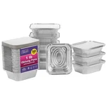 Nicole Home Collection Aluminum Pans 1LB - 50 Pack W/ Board Lids, Silver. Fixed Price $34.21.