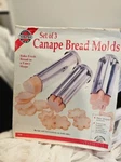 Norpro 3656 Canape Bread Molds; Star, Flower And Heart Shaped. Set Of. Fixed Price $17.00.