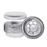 (60 Pack) Premium 7-INCH Round Foil Pans With Plastic Dome Lids Heavy Duty .... Fixed Price $34.32.