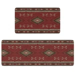 Red Western Kitchen Rugs And Mats Set Of 2,FARMHOUSE Boho Style Rustic Kitche.... Fixed Price $35.99.
