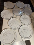 Noritake Stoneware Woodstock Salad Plates 10 1/2 Japan 8354 Set Of 9. Fixed Price $29.99.