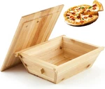 Juexica Tradition Wooden Pizza Dough Proofing Box With Lid Handle 16 13.... Fixed Price $68.41.