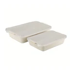 Thyme & Table 4-PIECE Stoneware Casserole Dish Bakeware Set, Includes Lids. Fixed Price $50.66.