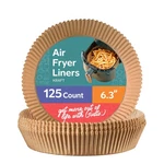 125 Pcs 6.3 Inch Disposable Air Fryer Liners Round Non Stick Parchment Papers. Fixed Price $18.37.