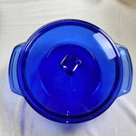 Anchor Hocking Cobalt Blue Glass Casserole Dish With Lid 1.5QT Round 8.25IN Usa. Fixed Price $33.90.