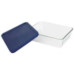 Pyrex 6-CUP Rectangle Glass Storage Dish W/ 7211-PC Blue Lid Cover. Fixed Price $23.79.