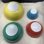 Pyrex Vintage 4-PIECE Bowl Set Deadstock Usa Kitchen Storage Collectible. Fixed Price $85.00.