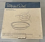 Pampered Chef Nonstick 3 Cake Pan Set & Bonus Checkerboard Insert #9611. Fixed Price $25.00.