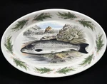 14 Oval Baker Fire & Ice Portmeirion The Compleat Angler Fern - Salmon. Fixed Price $175.00.