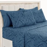 Deep Pocket 6 Piece Bed Set 1800 Series Microfiber Comfort Paisley. Fixed Price $24.99.