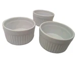 Porcelain Ramekin Lot Of Hic Souffle Condiment Bowl Dish 3.5" White 1.5" Deep. Fixed Price $12.00.