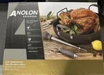 Anolon 5-PIECE Roaster Set With Nonstick Rack & Tools. Fixed Price $129.00.