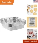 Disposable 8'' X 2'' Inch Square Aluminum Tin Foil Baking Pans Bakeware.... Fixed Price $26.00.