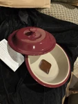 Pampered Chef 1364 Cranberry Round Covered Baker Six Cups Stoneware Retired. Fixed Price $29.99.