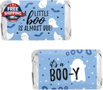 Blue Little Boo Is Almost Due Boy Baby Shower Mini Candy Wrappers, Halloween. Fixed Price $17.97.