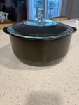 Discontinued Pampered Chef Rockcrok Dutch Oven 4QT With Glass Lid. Fixed Price $95.00.