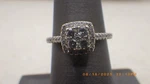 10K White Gold Round Brillian Cut Diamond Halo Accent Ring Prince (TDY028467). Fixed Price $500.00.