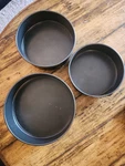 Set Of 3 Wilton Non Stick Spring Form Cake Pans 8", 9", And 10". Fixed Price $16.94.