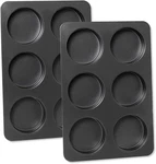 2 Pcs English Muffin Pans, 3.6 Inch Non-stick Straight Side Cupcake Pan,. Fixed Price $44.52.