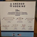 Anchor Hocking 15-PC Oven Basics Bake Set New. Fixed Price $22.79.
