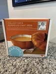 Martha Stewart Collection Enameled Cast Iron 2-QT. Pumpkin Casserole Dish. Fixed Price $95.00.