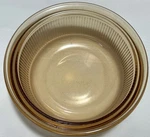 Corning Amber Ribbed C-16-B Round Casserole Dish Pint Vtg Brown Bowl Small. Fixed Price $9.99.