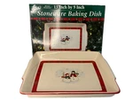 Royal Seasons Stoneware Snowmen Christmas Winter 13 X 9 Inch Baking Dish. Fixed Price $12.99.