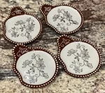 4 Temptations By Tara Floral Lace Chocolate Lids/coasters Look Unused 1/2. Fixed Price $21.00.