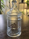Vintage - " Walt Disney World Apothecary Jar W/ Lid, 6OZ Glass Candy Dish. Fixed Price $10.00.