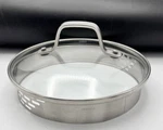 Calphalon 6-5/16" -7" Glass Strainer Stainless Pot Pan Replacement Lid 0511618. Fixed Price $14.50.