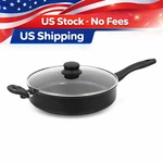 Mainstays 4 Quart Nonstick Jumbo Cooker Pan With Glass Lid Black, Fees. Fixed Price $15.00.