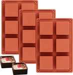 3PCS Silicone Brownie Pan 2" X 1" Square Chocolate Baking Molds For. Fixed Price $25.99.