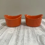 Rachael Ray Ramekins Ovenware Bakeware 10 Oz Dishes W/ Handles Orange. Fixed Price $16.00.