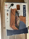 Anchor Hocking Bake 'n Take 6-PIECE Glass Baking Dish Set With Lid, Basket. Fixed Price $35.00.