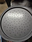 Wilton Perfect Results Nonstick Round Pizza Baking Crisper Pan W/ Holes 14 1/2". Fixed Price $10.00.