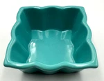 Chantal Talavera Collection Teal Scalloped Square Baking 4" Dish. Fixed Price $15.00.