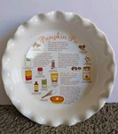 Martha Stewart Exclusively For Macy's Pumpkin Pie Recipe Plate 10 In.. Fixed Price $18.99.