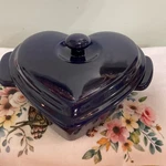 Chantal 1 Quart Cobalt Blue Heart Shaped Casserole Dish. Fixed Price $18.00.