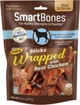 Mini Chicken-wrapped Sticks For Dogs With Real Peanut Butter, Rawhide-free. Fixed Price $10.88.