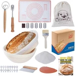 17 Pieces Banneton Bread Proofing Basket Set - 9 Inch Round And 10 Oval .... Fixed Price $41.19.