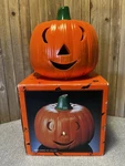Vintage Halloween Pumpkin Jack Lantern Tea Light Holder K-mart Original Box. Fixed Price $12.99.