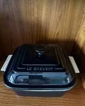 Creuset Square 9X9 Deep Casserole Baking Dish With Lid Rare Black 4. Fixed Price $155.00.