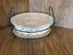 Temp-tations 1.5 Qt By Tara Ceramic Baking Dish Set, Old World Confetti Green. Fixed Price $21.99.