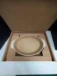 Pampered Chef Oval Baker Stoneware Traditions Collection Pan #1300 Box. Fixed Price $39.95.
