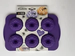 New Trudeau Donut Cupcake Spider Web 3D Pan Silicone Mold Baking Halloween. Fixed Price $12.97.