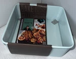 Jamie Oliver 8" Square Carbon Steel Baking Pan Light Blue Nos 2015 Loose Bottom. Fixed Price $34.99.